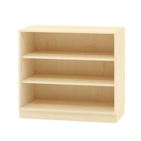 Materialschrank offen mit Sockel und 2 Einlegeböden, Furnier B 90 x H 80 x T 40 cm