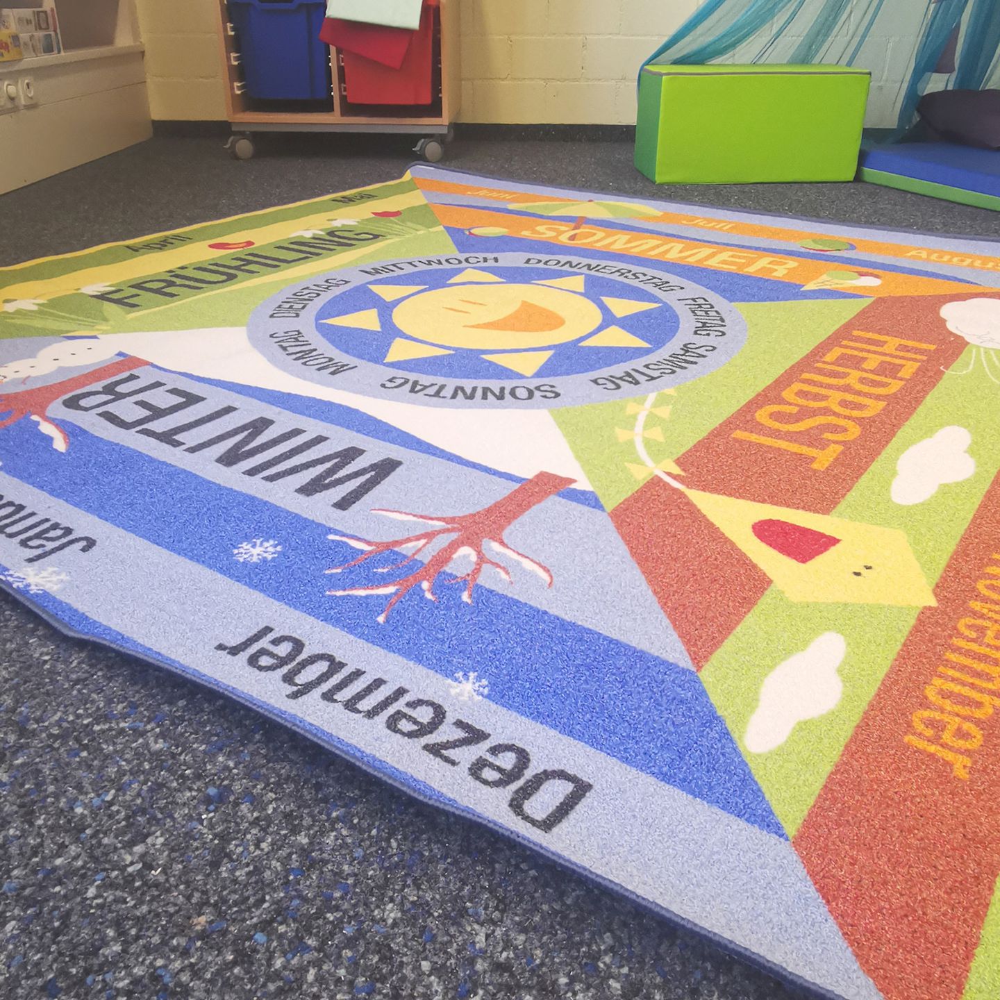 Teppich Jahreszeiten, 200 x 200 cm