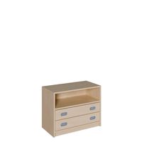 Korpusmöbel mit 2 breiten Dekorschüben, Buche hell B 102 x H 60 x T 40 cm