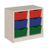 460.002.430K - ErgoTray Regal mit Sockel, 6 hohe Boxen, B 70,5 x H 60 x T 40 cm