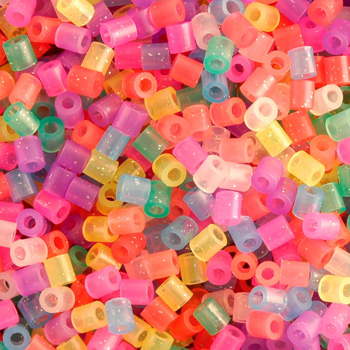 Bügelperlen Glitter Mix ca. 3000 Stk. im Beutel