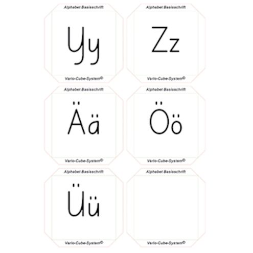 Einsteckkarten Alphabet Basisschrift, 5 Bogen