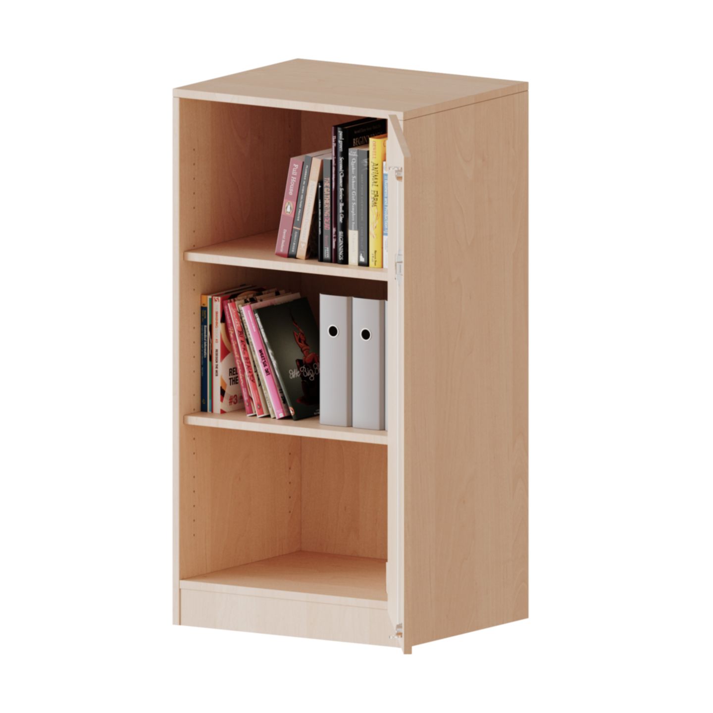 Schrank mit Sockel, 1 Tür abschliessbar (Türanschlag rechts), 2 Einlegeböden, B 60 x H 118 x T 40 cm