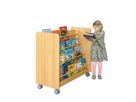 Wendebibliothek doppelseitig mit 7 Ablagen, fahrbar, B 102 x H 94 x T 50 cm