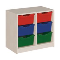 ErgoTray Regal mit Sockel, 6 hohe Boxen, B 70,5 x H 60 x T 40 cm