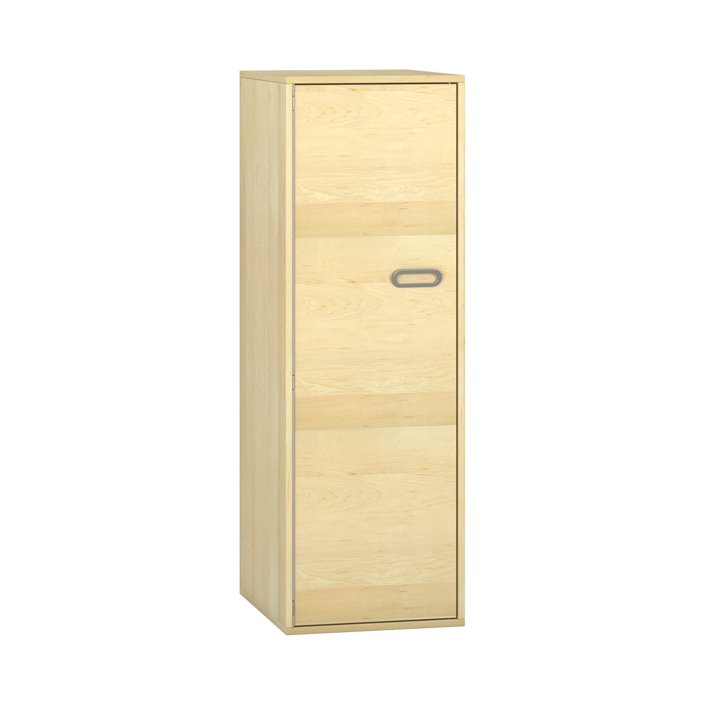 Pureo Türenschrank, Griff rechts, Scharnier links, Furnier mit 3 Einlegeböden B 50 x H 150 x T 60 cm