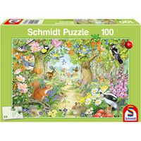 Tiere im Wald, Puzzle 100 Teile