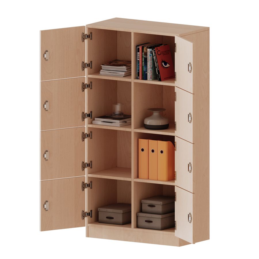 Schliessfachschrank mit 8 Schliessfächer, B 80 x H 154 x T 40 cm