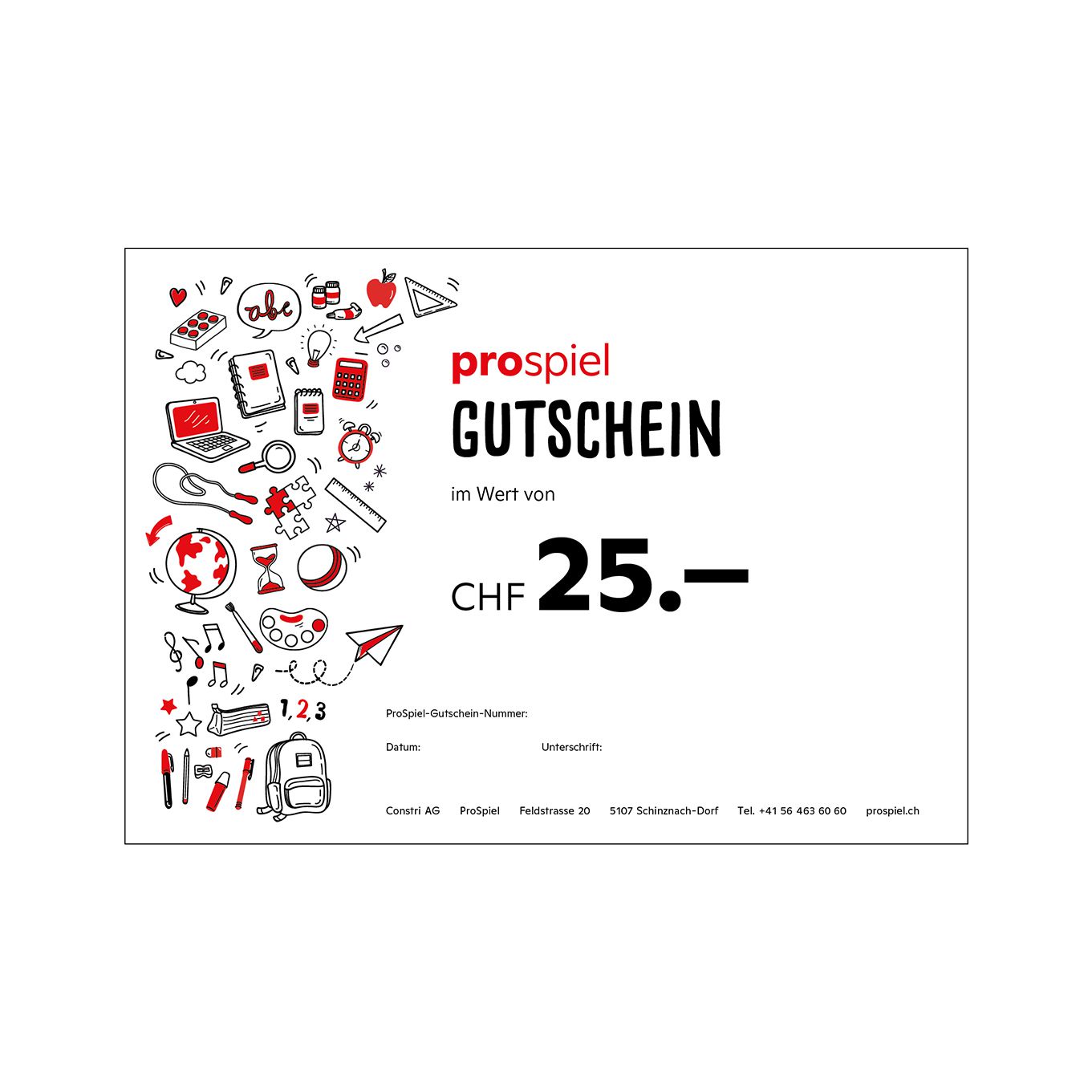 Geschenkgutschein CHF 25