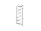 Schrank mit Sockel und 1 Tür abschliessbar, 5 Einlegeböden, B 60 x H 226 x T 50 cm