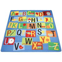 Teppich Buchstaben, 200 x 200 cm