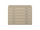 Pureo Papierschrank Dekor, mit 6 Schubkästen, B 100 x H 75 x T 60 cm