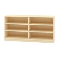 Materialschrank offen mit Mittelwand und Rollen, Dekor, B 160 x H 80 x T 40 cm