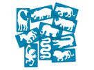 Wildtier-Schablonen und Rubbelplatten