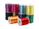 Satinkordeln 2 mm, 10 kräftige Farben