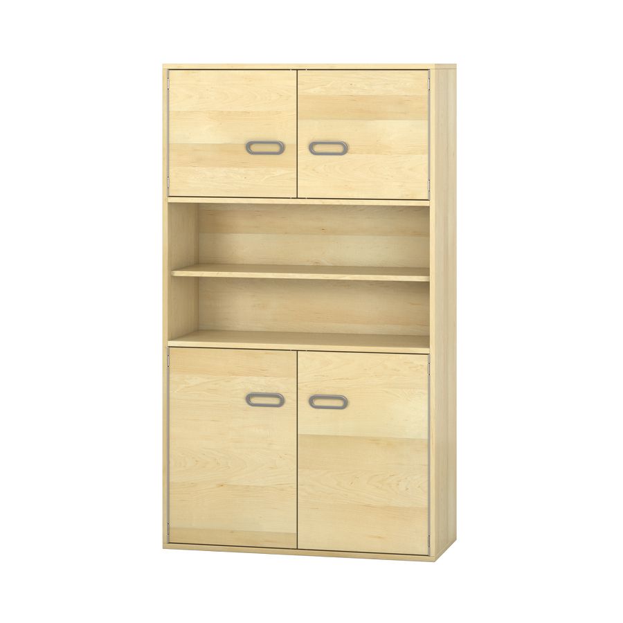 Pureo Türenschrank, mittig offen, Furnier
mit 3 Einlegeböden
B 100 x H 175 x T 42 cm