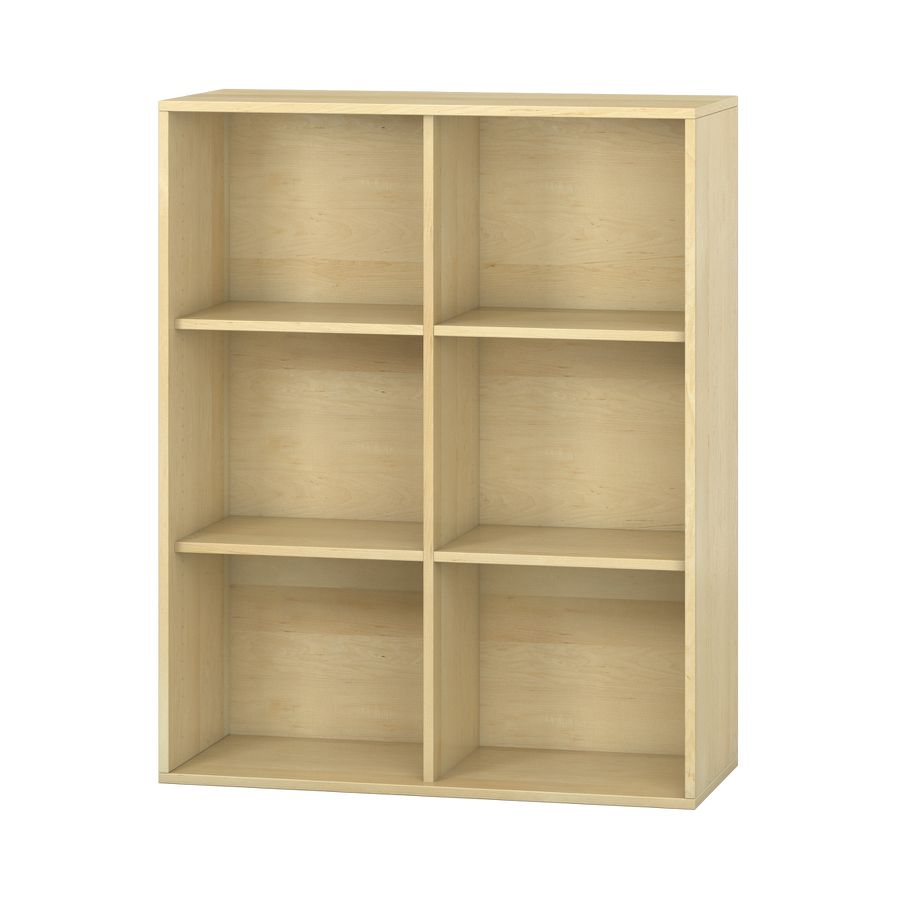 Pureo Regalschrank offen mit Mittelwand, Furnier, B  100 x H 125 x T 42 cm