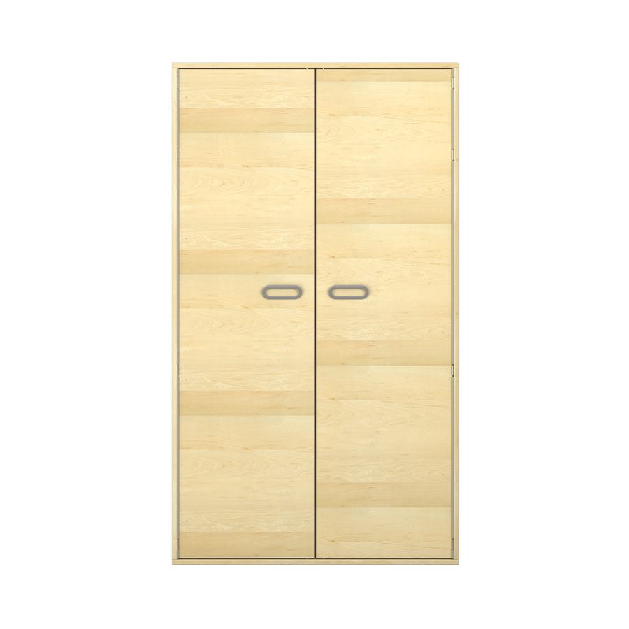 Pureo Materialschrank mit Doppeltüren, mit Rollböden, Furnier, B 100 x H 175 x T 60 cm