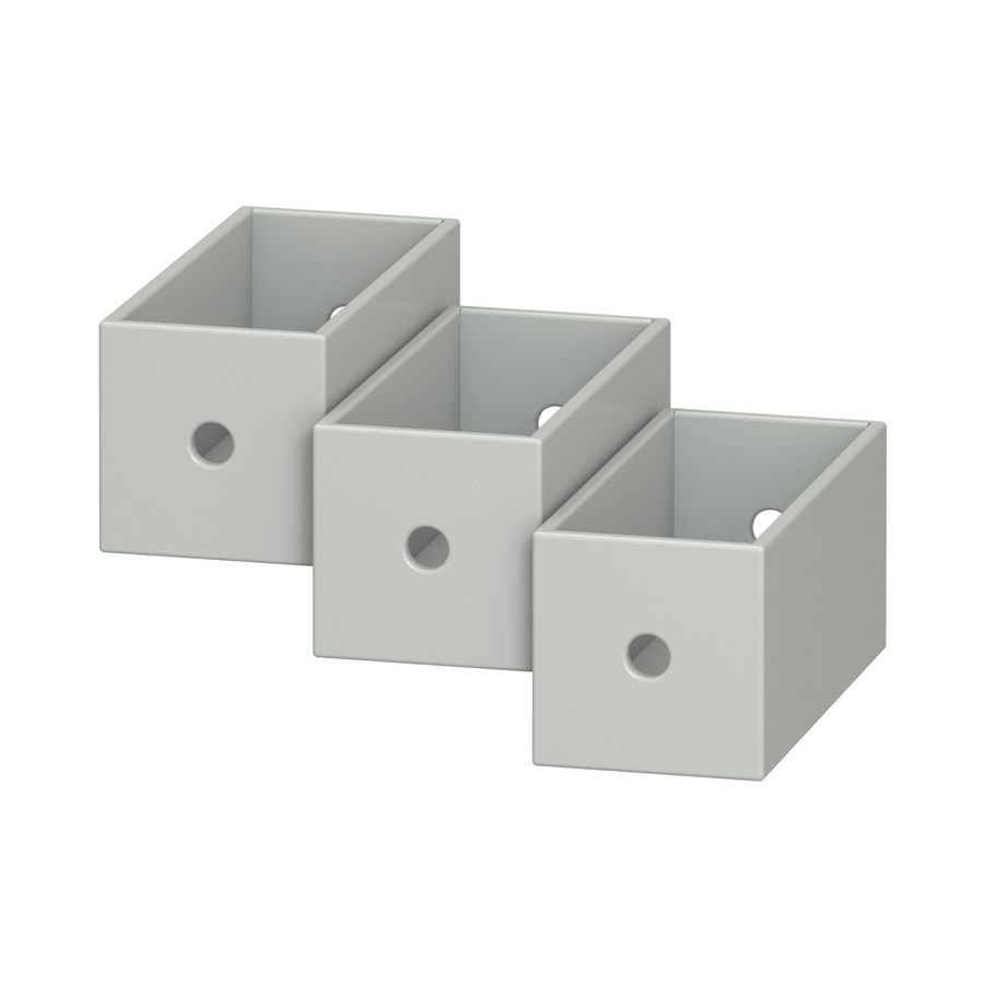 Schubkästen grau Lara, 3 Stk.