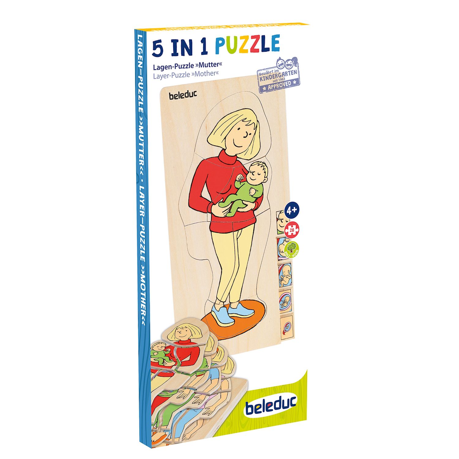 Lagenpuzzle Mutter & Kind, 27 Teile