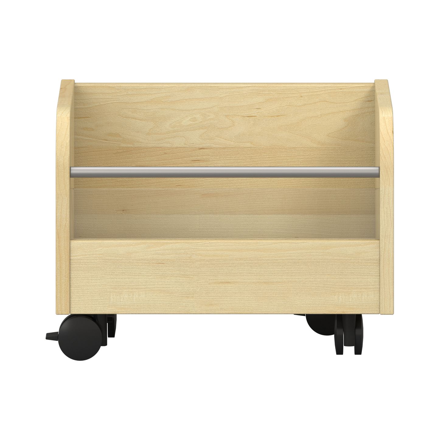 Pureo Rollkasten niedrig Furnier, mit Acryleinsatz, B 45,8 x H 34,5 x T 30,5 cm