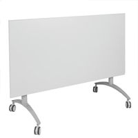 Seitenklapptisch in Buche hell L 160 x H 72 x T 80 cm, fahrbar