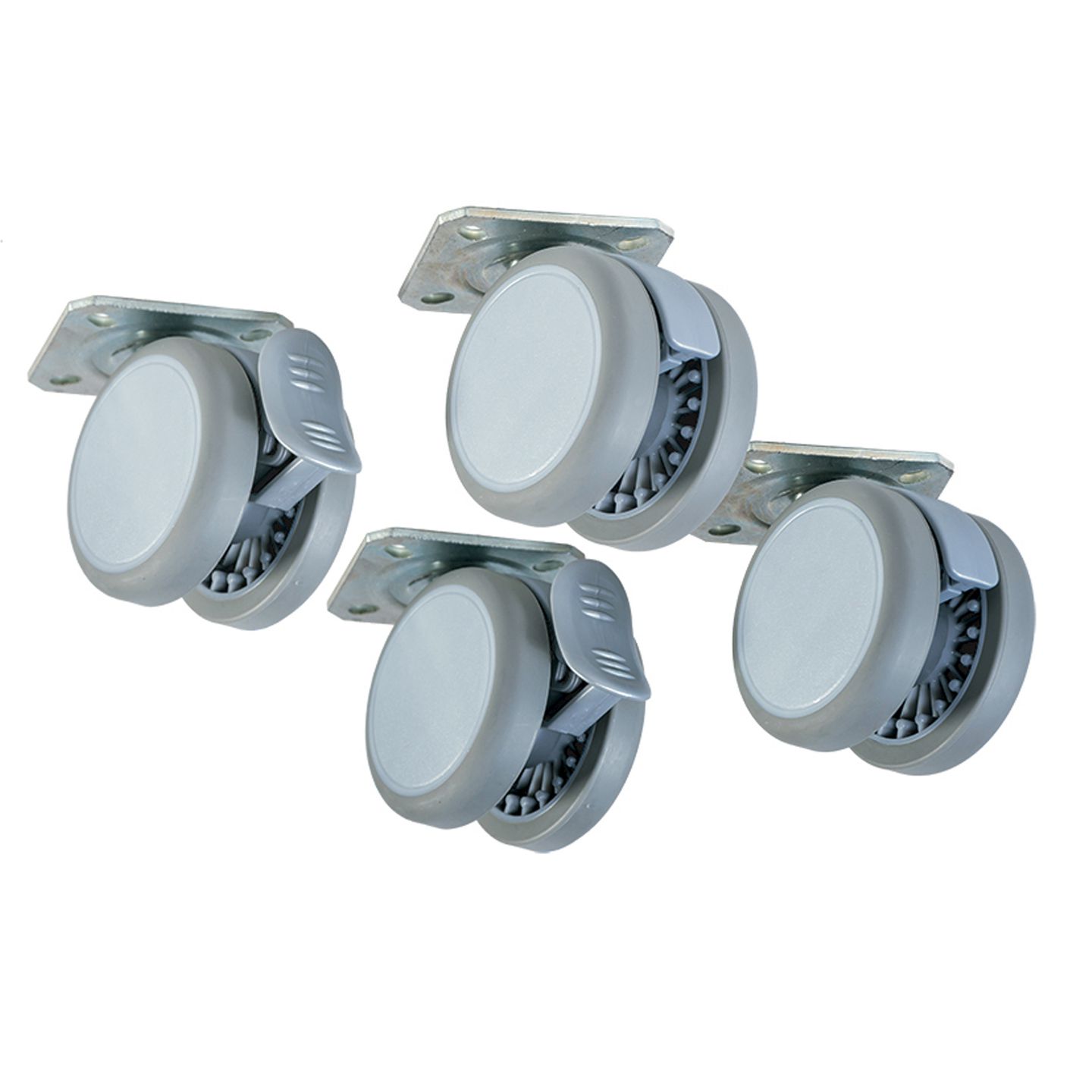 1 Satz mit 4 Rollen für Schränke bis 120 cm Höhe