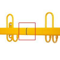 Verbinder für Garderobenleiste mit Dreifachhaken nach hinten, 1 Stk.