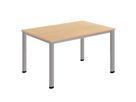 Rechtecktisch, B 140 x H 72 x T 70 cm, Melaminharz-Belag, Tischbeine aus Stahl