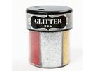 Glitter-Sortiment metallic, 6 x 13 g