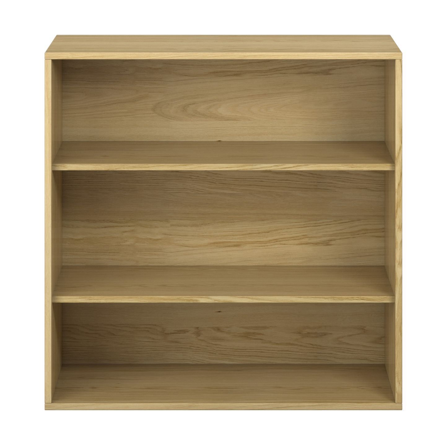 Pureo Regalschrank offen Furnier, mit 2 Einlegeböden, B 100 x H 100 x T 60 cm