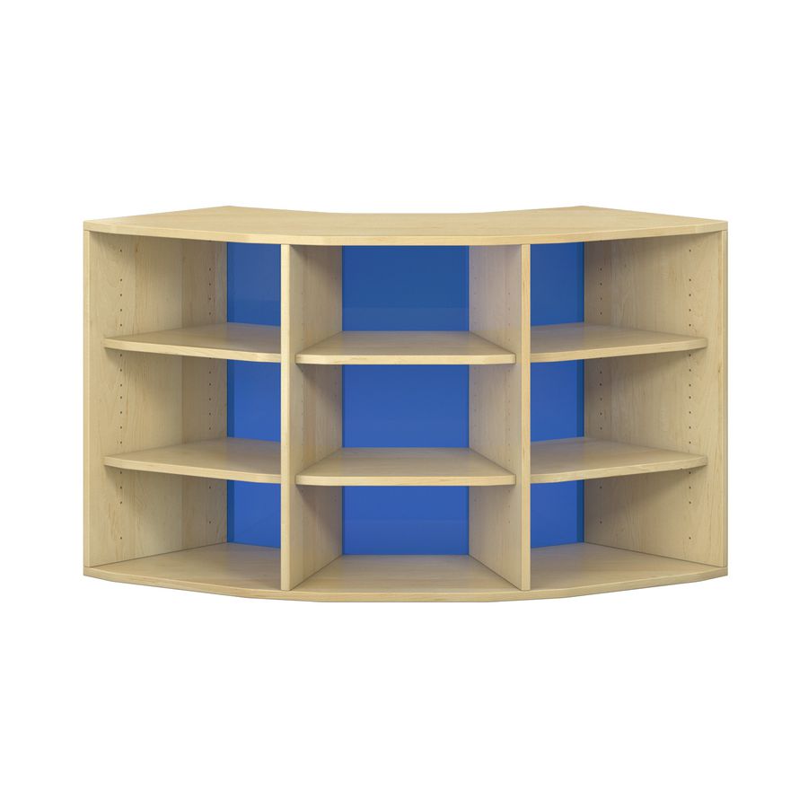 Pureo Regalschrank 90° offen Furnier, mit Acrylrückwand, 1 Einlegeboden, B 136,4 x H 75 x T 57,1 cm