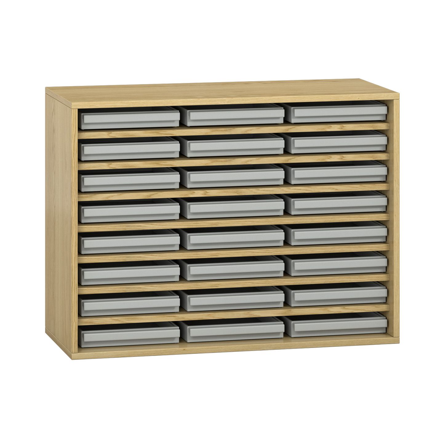 Pureo Eigentumsschrank Furnier mit 24 Kästen, 7 Einlegeböden, B 100 x H 75 x T 42 cm