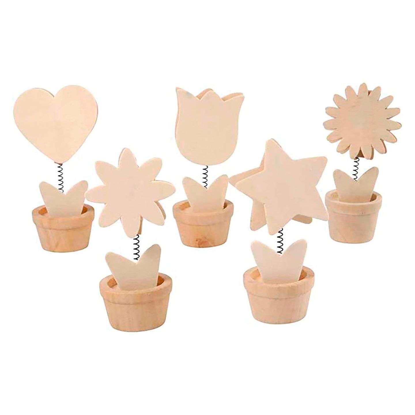 Notizhalter Holzblume, 10 Stk.