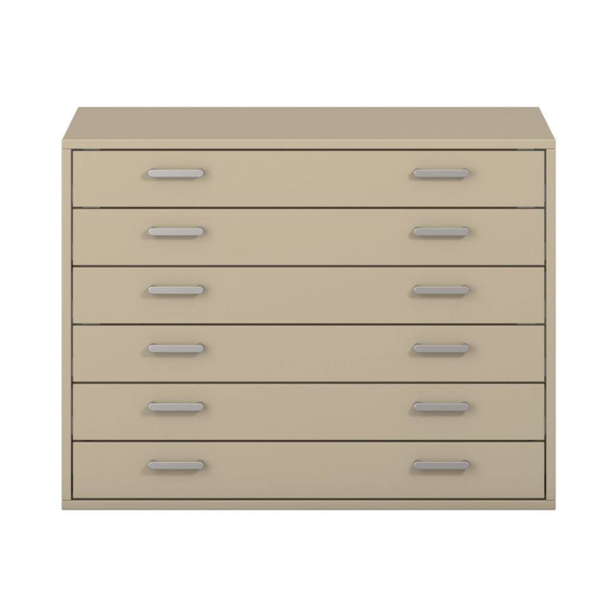 Pureo Papierschrank Dekor, mit 6 Schubkästen, B 100 x H 75 x T 60 cm