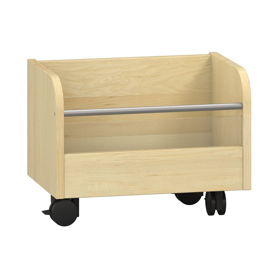 Pureo Rollkasten niedrig Furnier, mit Acryleinsatz, B 45,8 x H 34,5 x T 30,5 cm