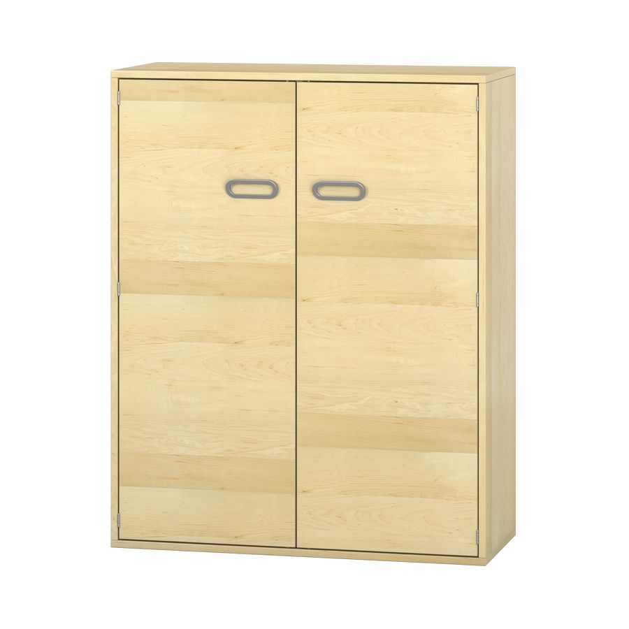 Pureo Doppeltürenschrank Furnier, 1 Mittelwand, B 100 x H 125 x T 42 cm