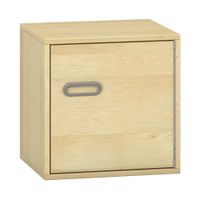 Pureo Regalschrank offen mit Acrylrückwand, Furnier, B  50 x H 50 x T 42 cm
