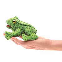 mini Frosch Fingerpuppe