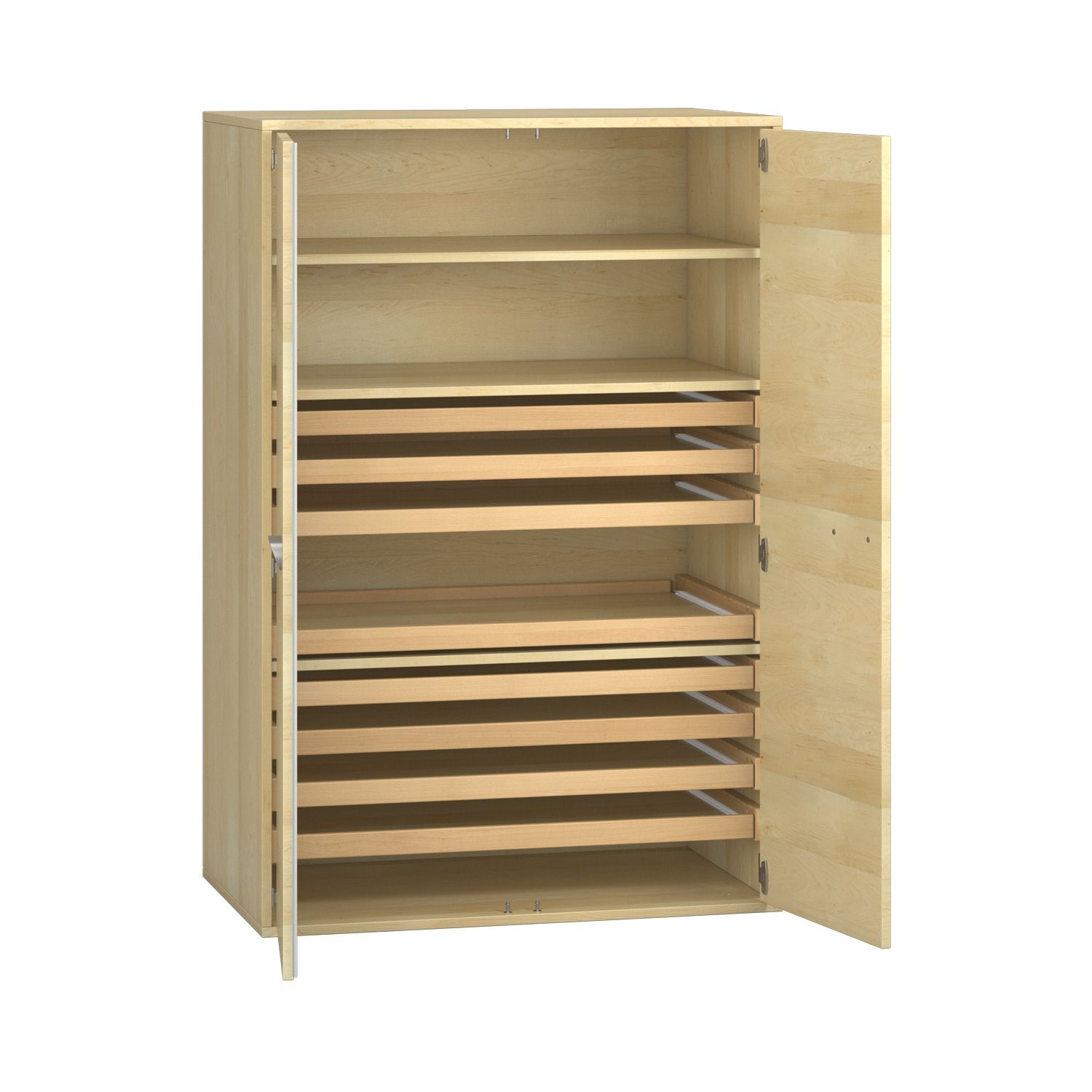 Pureo Puzzleschrank mit Doppeltüren Furnier, B 100 x H 150 x T 60 cm