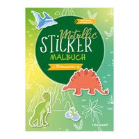 Metallic-Sticker Malbuch Dinosaurier