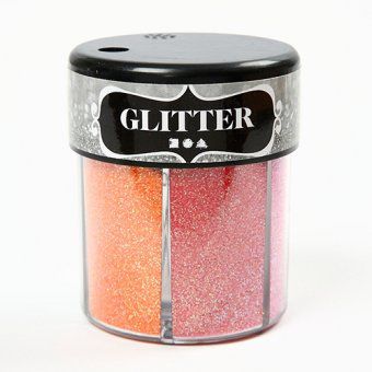 Glitter-Sortiment pastell, 6 x 13 g