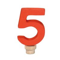 Geburtstagsring-Stecker Zahl 5