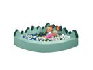 Ballbad Viertelkreis mit Kunstlederbezug, L 140 x B 140 x H 30 cm