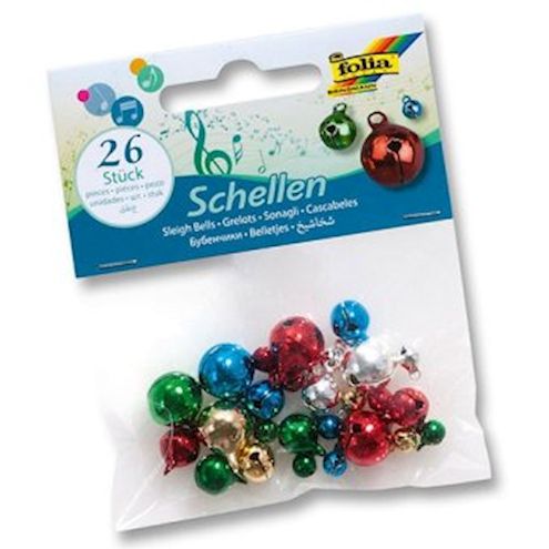 Schellen bunt, 26 Stk.