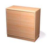 410.025.067 - Doppeltürenschrank mit Sockel und 2 Einlegeböden, Massivholz Buche, B 80 x H 80 x T 40 cm