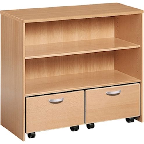 Regal-/Rollkastenschrank mit 2 Rollkästen natur Forminant, B 100 x H 64,5 x T 39,4 cm