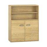 444.014.105K - Pureo Türenschrank mit Doppeltür, oben offen, Furnier, B 100 x H 125 x T 42 cm