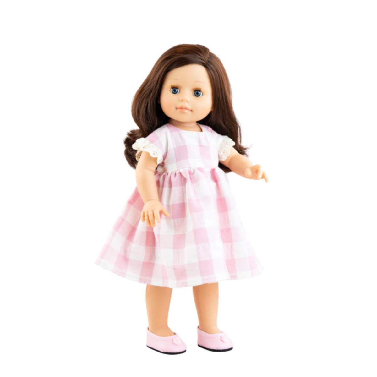 Hartkörper-Puppe Olivia, braun, 42 cm