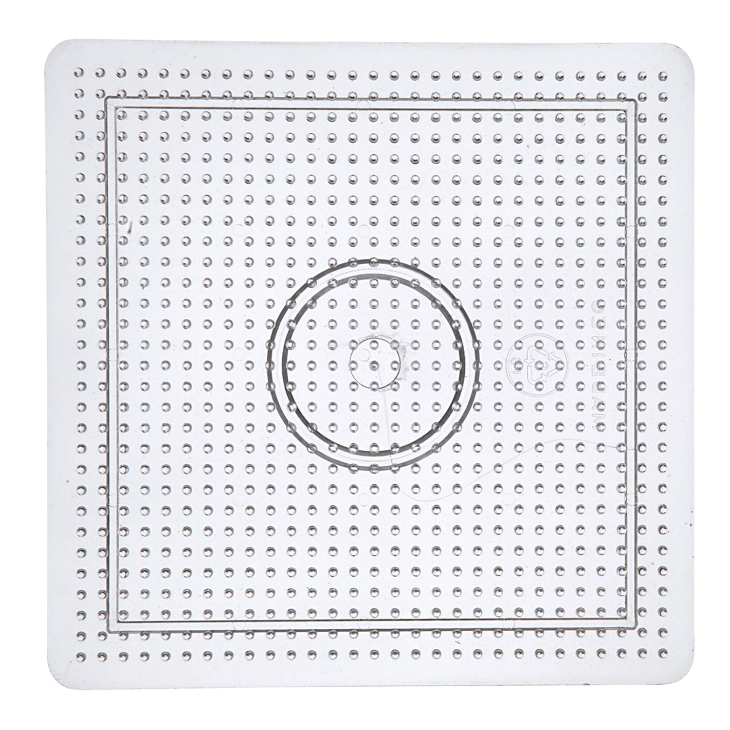 Steckplatte quadratisch 16 x 16 cm, transparent